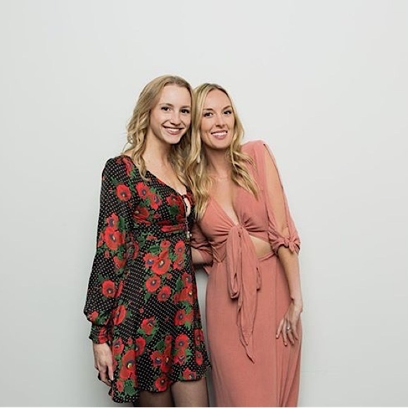 Free People - Black & Red Polka Dot & Floral Print Fit & Flare - Picture 6 of 6